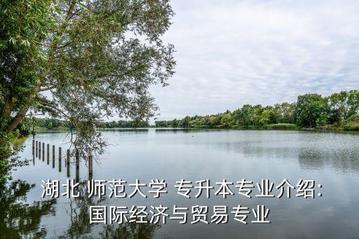  湖北 師范大學 專升本專業(yè)介紹:國際經(jīng)濟與貿易專業(yè)