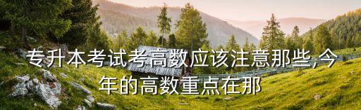 專(zhuān)升本考試考高數(shù)應(yīng)該注意那些,今年的高數(shù)重點(diǎn)在那