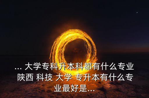 ... 大學?？粕究贫加惺裁磳I(yè) 陜西 科技 大學 專升本有什么專業(yè)最好是...