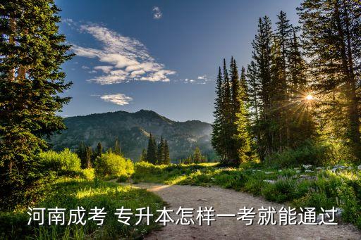 河南成考 專(zhuān)升本怎樣一考就能通過(guò)