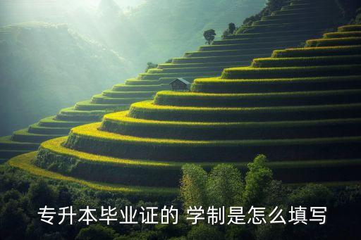 專升本畢業(yè)證的 學(xué)制是怎么填寫