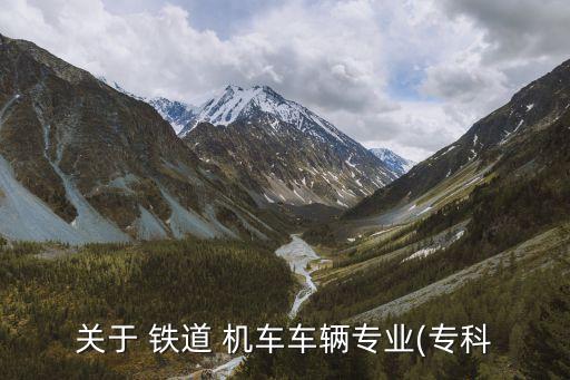 關(guān)于 鐵道 機(jī)車車輛專業(yè)(?？? class=