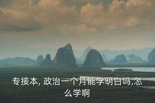 專接本, 政治一個(gè)月能學(xué)明白嗎,怎么學(xué)啊
