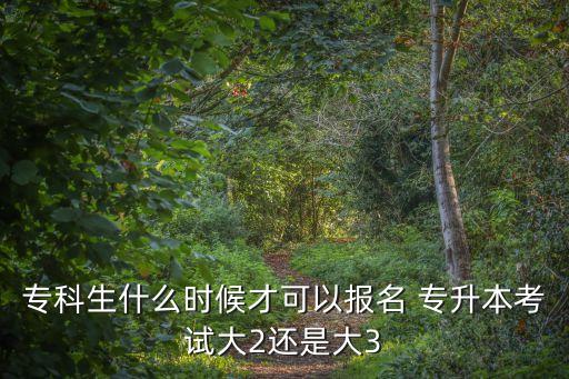 ?？粕裁磿r(shí)候才可以報(bào)名 專升本考試大2還是大3