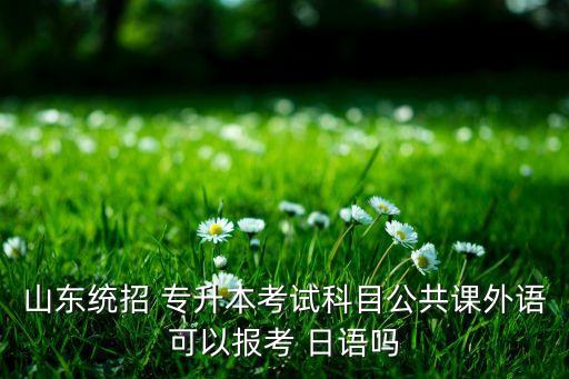 山東統(tǒng)招 專升本考試科目公共課外語可以報考 日語嗎