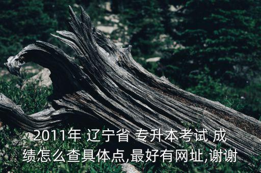 2011年 遼寧省 專(zhuān)升本考試 成績(jī)?cè)趺床榫唧w點(diǎn),最好有網(wǎng)址,謝謝