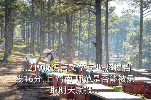 ...219漢語言文學(xué)專業(yè),超提檔線16分,上 渭南 師范是否能被錄取明天就報(bào)...