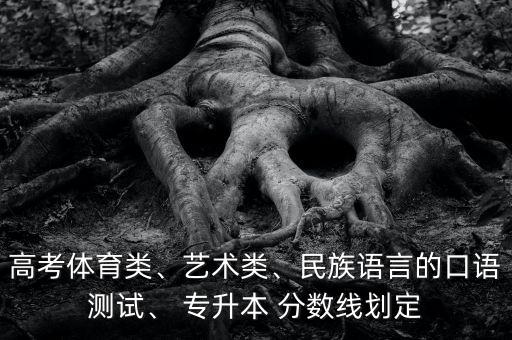 高考體育類、藝術類、民族語言的口語測試、 專升本 分數(shù)線劃定