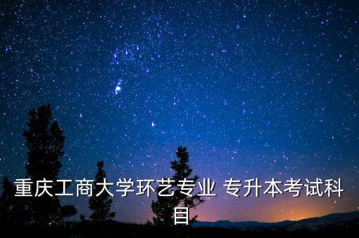 重慶工商大學(xué)環(huán)藝專(zhuān)業(yè) 專(zhuān)升本考試科目