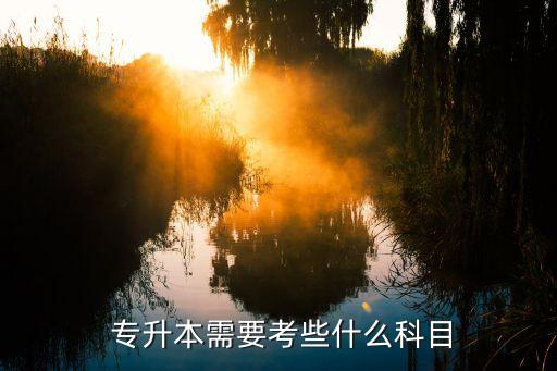  專升本需要考些什么科目