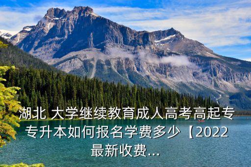  湖北 大學(xué)繼續(xù)教育成人高考高起專 專升本如何報(bào)名學(xué)費(fèi)多少【2022最新收費(fèi)...