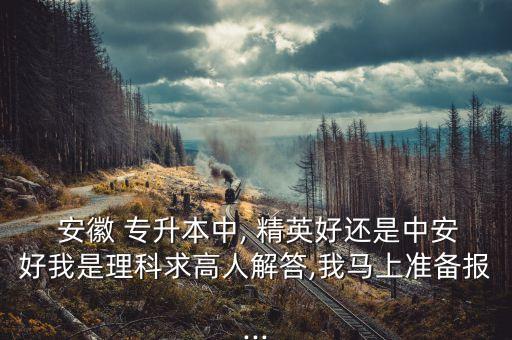  安徽 專升本中, 精英好還是中安好我是理科求高人解答,我馬上準(zhǔn)備報...