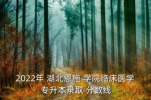 2022年 湖北恩施 學(xué)院臨床醫(yī)學(xué) 專升本錄取 分?jǐn)?shù)線