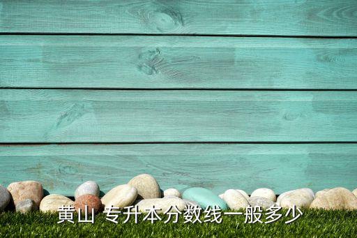 黃山學院專升本小學教育