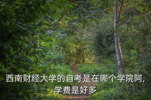 西南財經(jīng)大學(xué)的自考是在哪個學(xué)院阿,學(xué)費是好多