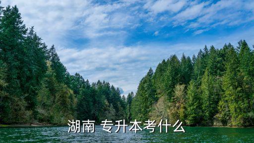 湖南 專升本考什么