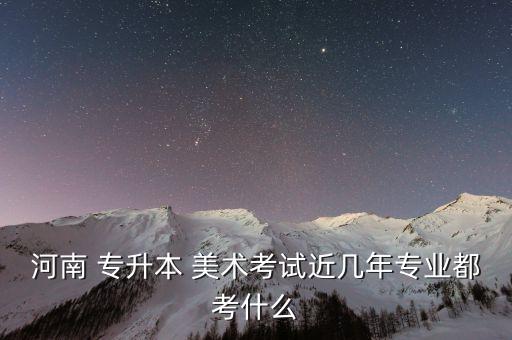 河南 專升本 美術(shù)考試近幾年專業(yè)都考什么