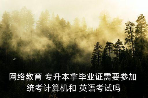 網(wǎng)絡(luò)教育 專(zhuān)升本拿畢業(yè)證需要參加 統(tǒng)考計(jì)算機(jī)和 英語(yǔ)考試嗎