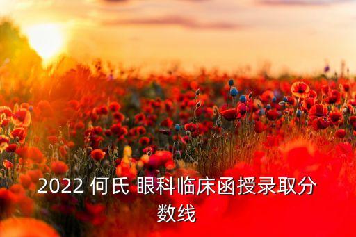 2022 何氏 眼科臨床函授錄取分?jǐn)?shù)線
