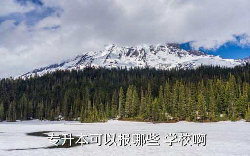  專升本可以報哪些 學(xué)校啊