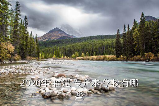 2020年 福建 專(zhuān)升本 學(xué)校有哪些