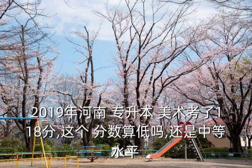 2019年河南 專升本 美術(shù)考了118分,這個 分?jǐn)?shù)算低嗎,還是中等水平