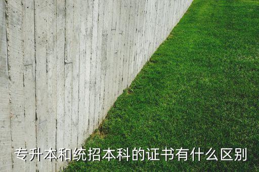  專(zhuān)升本和統(tǒng)招本科的證書(shū)有什么區(qū)別