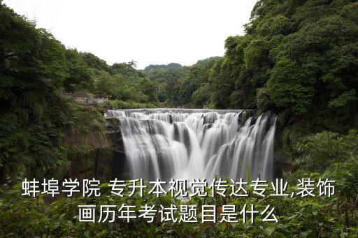 蚌埠學(xué)院 專升本視覺傳達(dá)專業(yè),裝飾畫歷年考試題目是什么