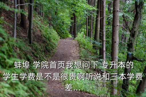 蚌埠 學(xué)院首頁我想問下 專升本的學(xué)生學(xué)費是不是很貴啊聽說和三本學(xué)費差...