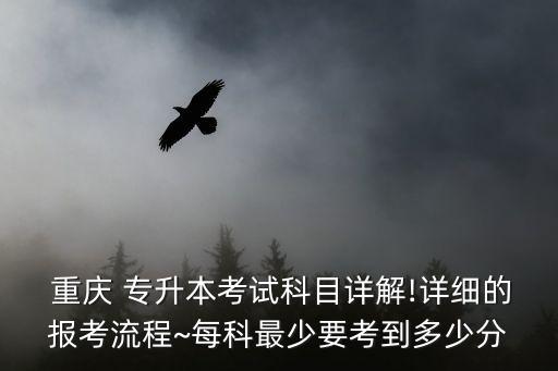  重慶 專升本考試科目詳解!詳細(xì)的報(bào)考流程~每科最少要考到多少分
