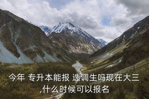 普通專升本可以考選調生嗎,專升本考選調生可以用?？茣r候的東西嗎?