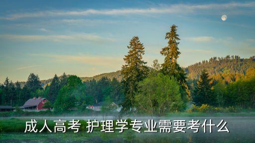 成人高考 護(hù)理學(xué)專(zhuān)業(yè)需要考什么
