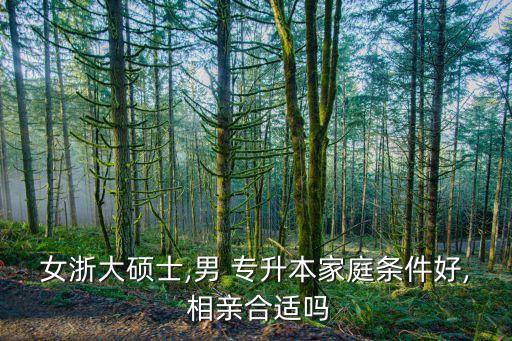 女浙大碩士,男 專(zhuān)升本家庭條件好, 相親合適嗎