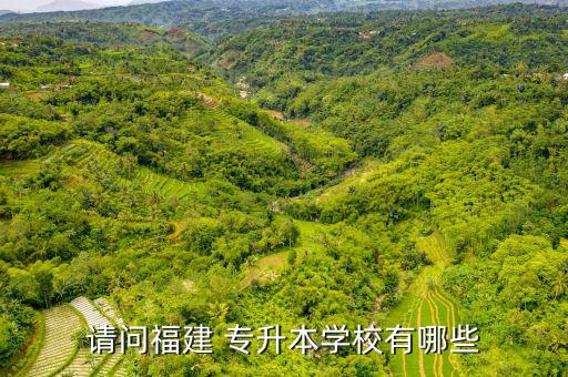 請(qǐng)問(wèn)福建 專(zhuān)升本學(xué)校有哪些