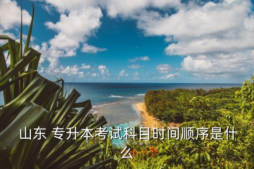  山東 專升本考試科目時間順序是什么