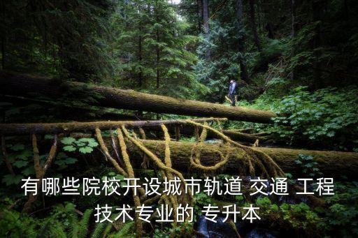 有哪些院校開設城市軌道 交通 工程技術專業(yè)的 專升本
