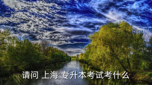 請(qǐng)問(wèn) 上海 專升本考試考什么