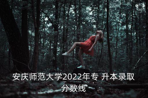 安慶師范大學2022年專 升本錄取分數線