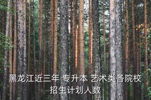 黑龍江近三年 專升本 藝術(shù)類各院校招生計(jì)劃人數(shù)