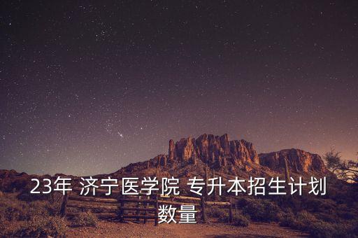 23年 濟(jì)寧醫(yī)學(xué)院 專升本招生計劃數(shù)量