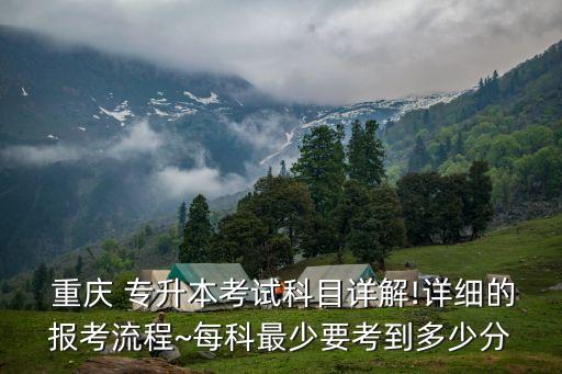  重慶 專升本考試科目詳解!詳細的報考流程~每科最少要考到多少分