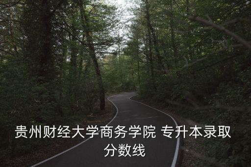 貴州財經(jīng)大學(xué)商務(wù)學(xué)院 專升本錄取 分?jǐn)?shù)線
