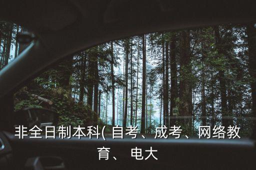非全日制本科( 自考、成考、網(wǎng)絡(luò)教育、 電大