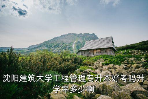 沈陽建筑大學工程管理專升本好考嗎升學率多少啊