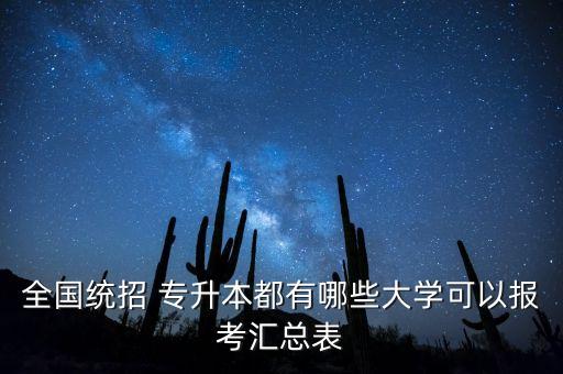 全國統(tǒng)招 專升本都有哪些大學(xué)可以報考匯總表