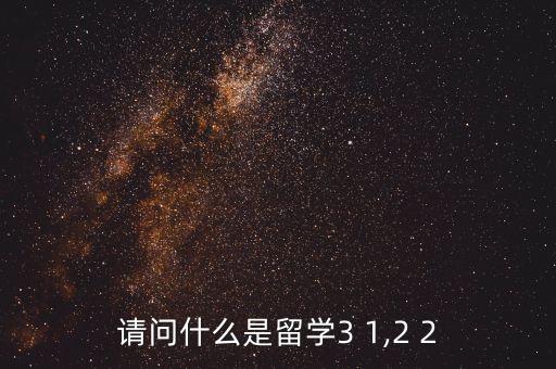 請問什么是留學(xué)3 1,2 2