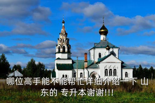 哪位高手能不能幫忙詳細(xì)介紹一下 山東的 專(zhuān)升本謝謝!!!
