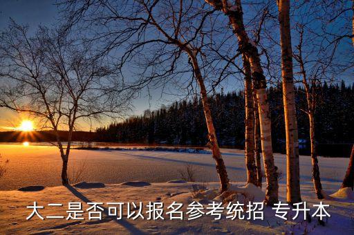  大二是否可以報(bào)名參考統(tǒng)招 專升本