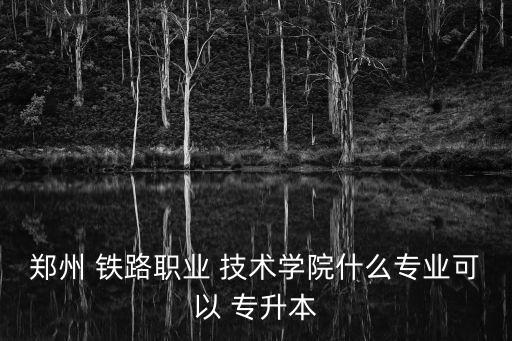鄭州 鐵路職業(yè) 技術(shù)學(xué)院什么專業(yè)可以 專升本