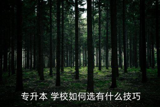  專升本 學(xué)校如何選有什么技巧